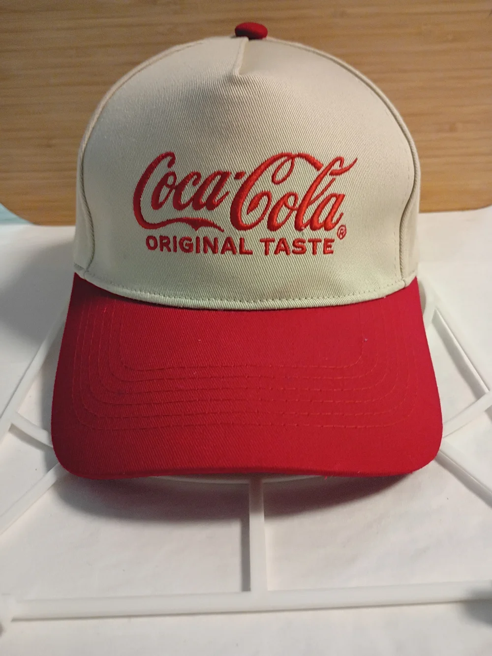 Coca-Cola Original Taste Two-Tone Baseball Cap - Red & Cream